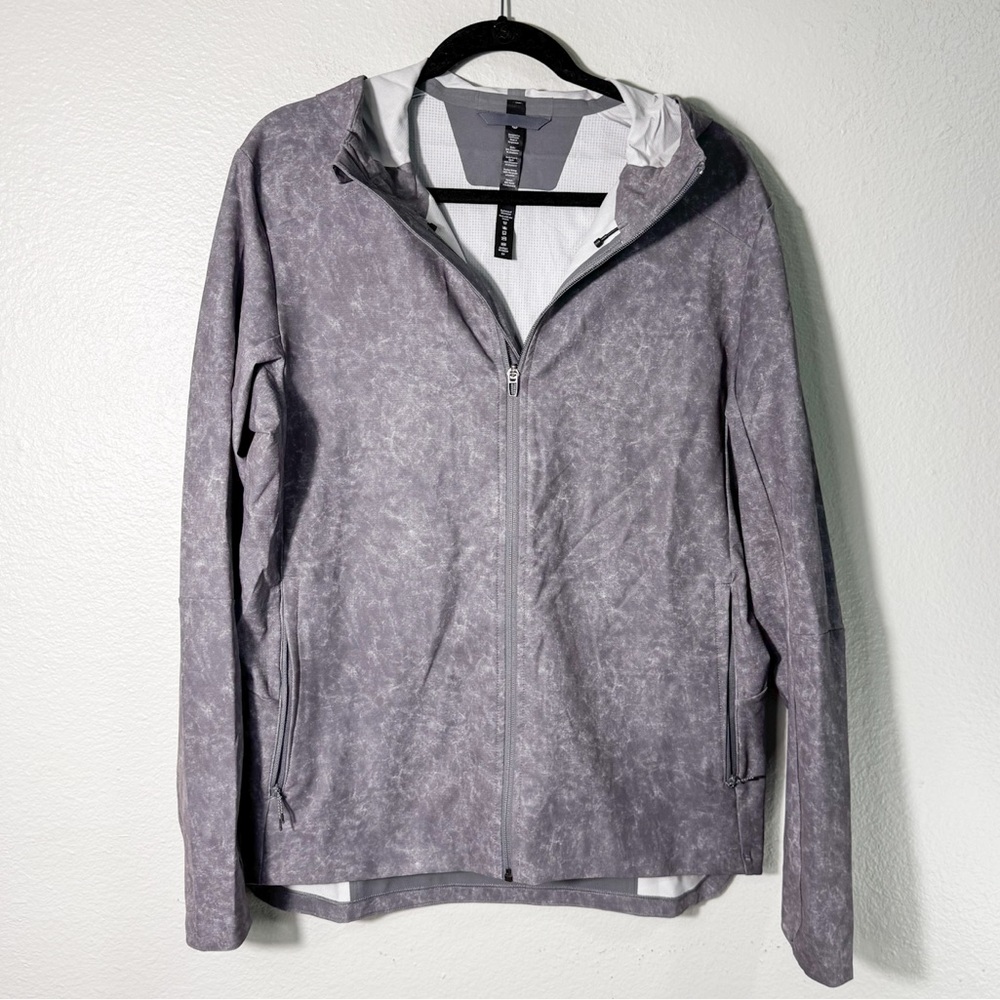 Lululemon Athletica Warp Lite Packable Marbled Grey Zip-Up Jacket